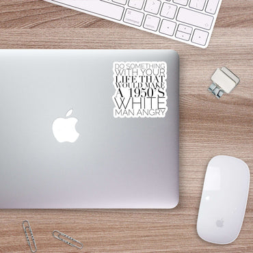 Make a 1950's White Man Angry Sticker